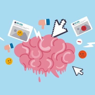 Cérebro em brain rot de informações